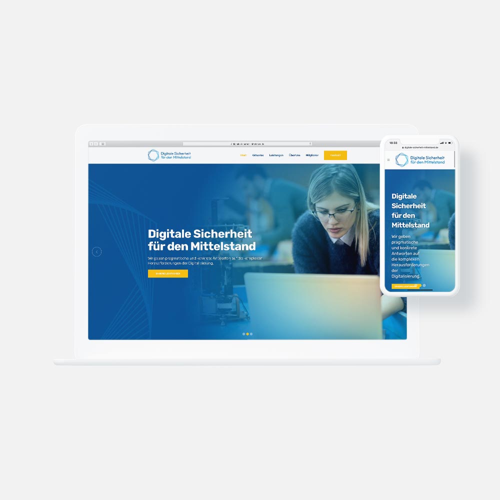 screenshot website digitale sicherheit für den mittelstand